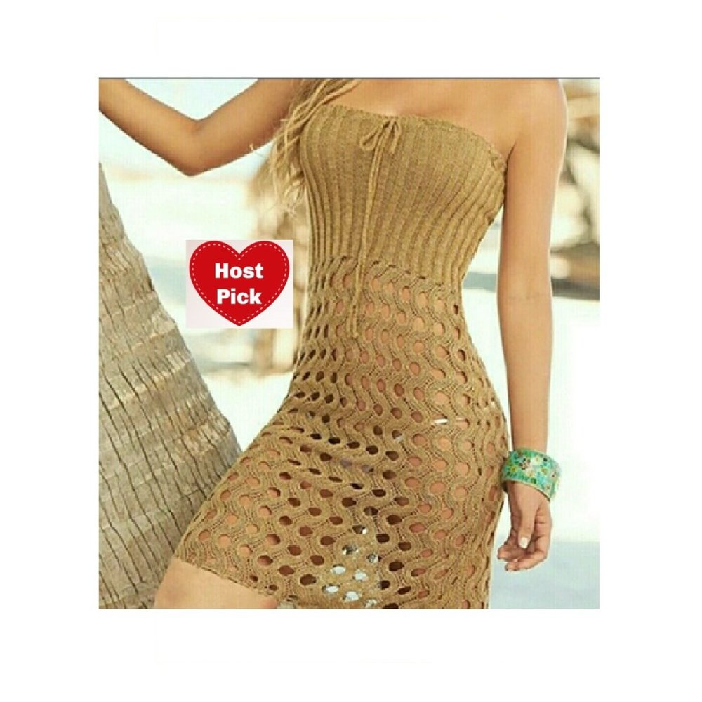 Strapless Swim Dress Bikini Cover-Up - Stunning Mesh Swimsuit Coverup